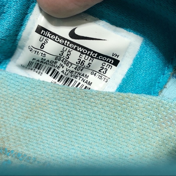 Nike Fitsole Lite Run 2 Aqua Blue Running Shoes - Picture 9 of 11